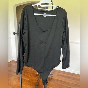 nuuds Women's Black Long Sleeve Bodysuit